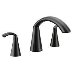 MOEN T373BL Glyde Two-Handle Roman Tub Faucet - Matte Black