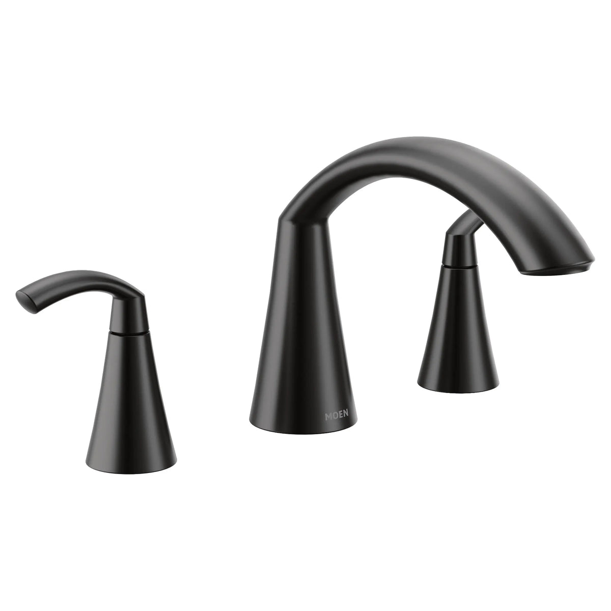 MOEN T373BL Glyde Two-Handle High Arc Roman Tub Faucet - Matte Black