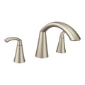 MOEN T373BN Glyde Two-Handle High Arc Roman Tub Faucet - Brushed Nickel