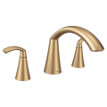 MOEN T373BZG Glyde Two-Handle High Arc Roman Tub Faucet - Bronzed Gold