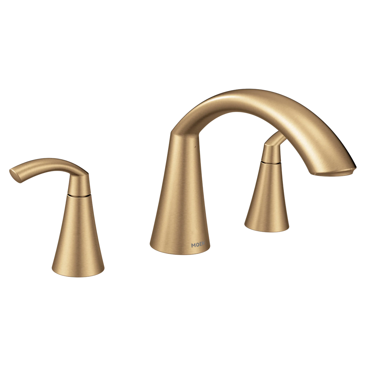 MOEN T373BZG Glyde Two-Handle High Arc Roman Tub Faucet - Bronzed Gold