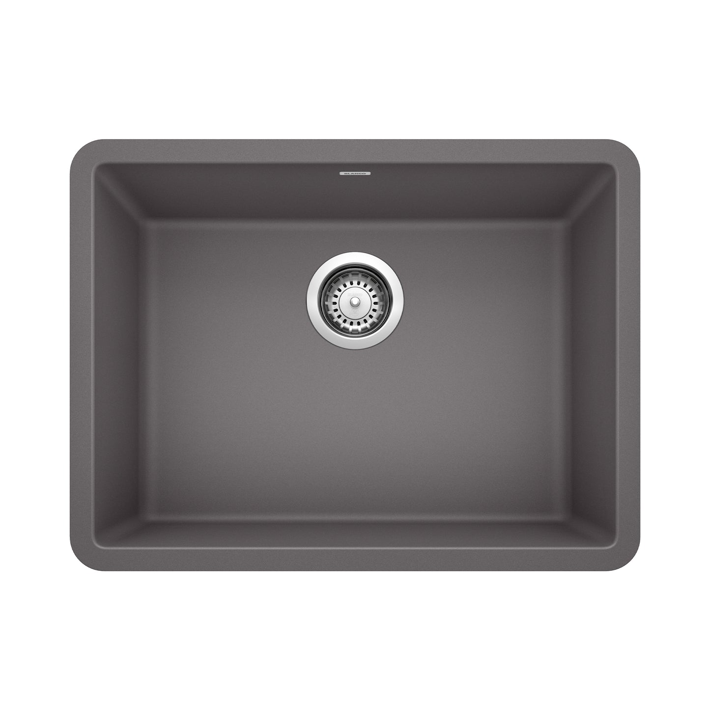 BLANCO 522412 Precis Precis SILGRANIT 24" Single Bowl Undermount Kitchen Sink - Cinder in Cinder