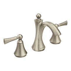MOEN T4520BN Wynford Two-Handle High Arc Bathroom Faucet - Brushed Nickel