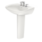 TOTO LPT242.8G#11 Prominence Oval Basin Pedestal Bathroom Sink with CeFiONtect for 8 inch Center Faucets , Colonial White