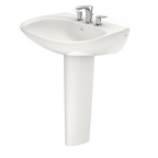 TOTO LPT242.8G#11 Prominence Oval Basin Pedestal Bathroom Sink With Cefiontect For 8 Inch Center Faucets - Colonial White