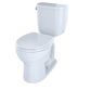 TOTO CST243EF#01 Entrada Two-Piece Round 1.28 GPF Universal Height Toilet , Cotton White