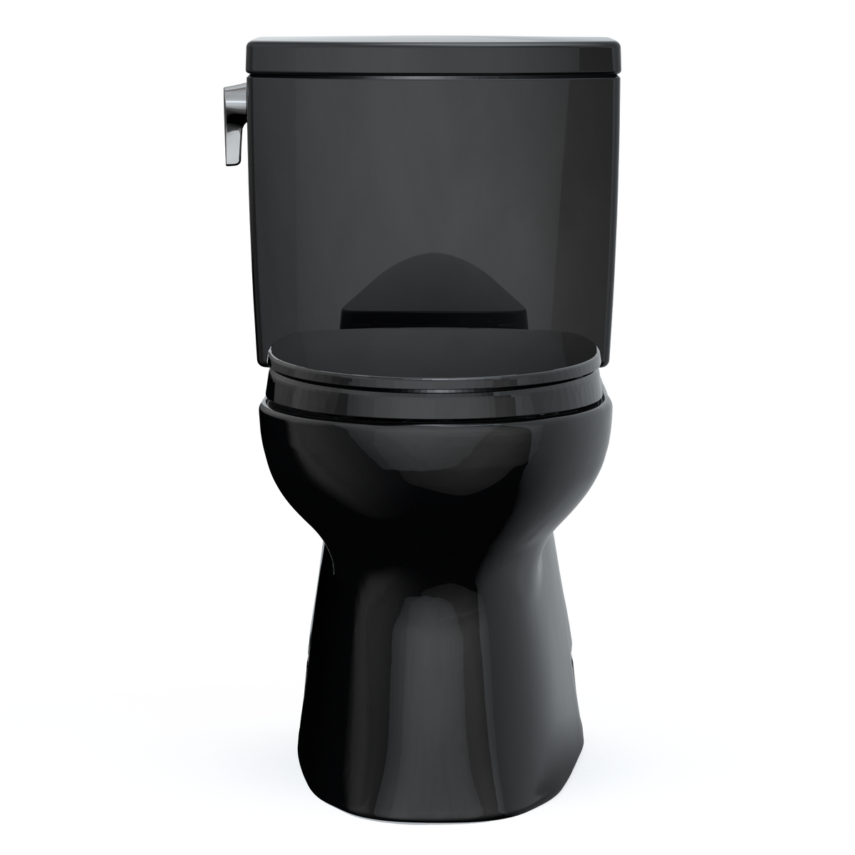 TOTO MS474124CUF#51 Vespin Ii 1G Two-Piece Elongated 1.0 Gpf Universal Height Toilet With Ss124 Softclose Seat - Ebony