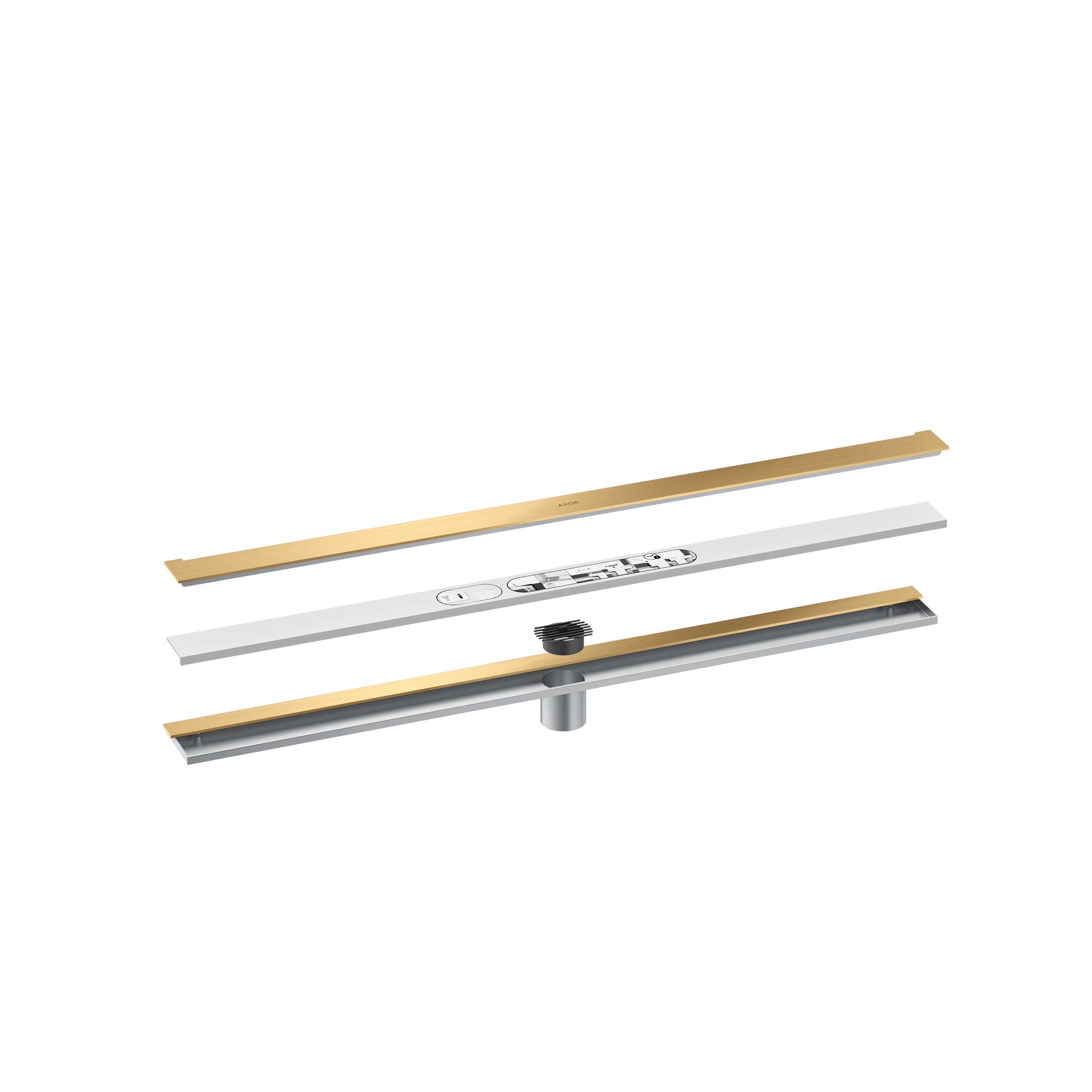 AXOR 42527251 Drains Wall Installation 35 7/16" - Brushed Gold Optic