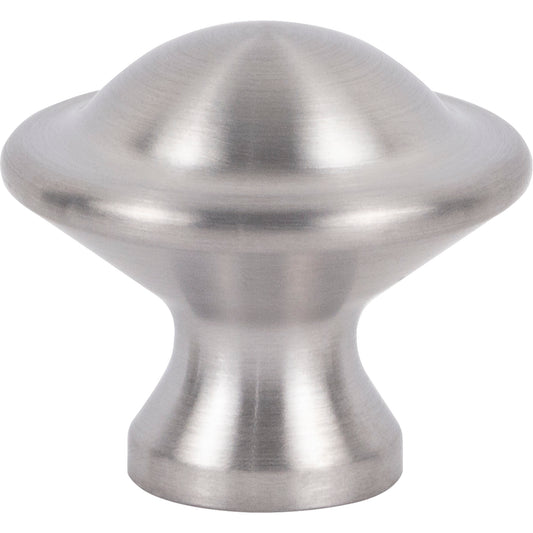 ATLAS A979-SS Torrance 1 1/8" Length Round Knob - Brushed Stainless Steel