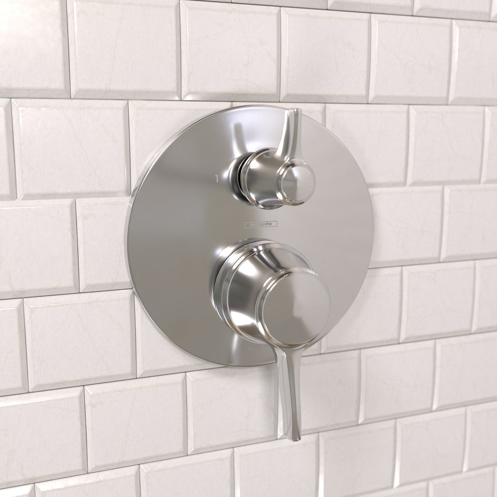 HANSGROHE 04449000 Ecostat Classic Pressure Balance Trim with Diverter, Round - Chrome