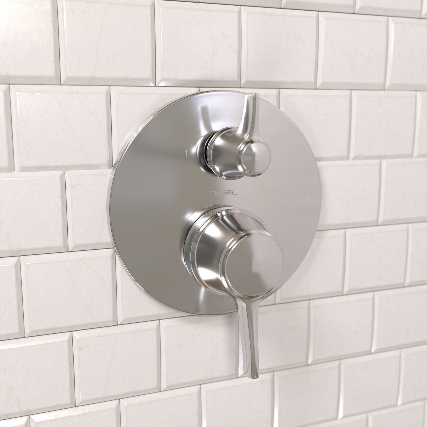 HANSGROHE 04449000 Ecostat Classic Pressure Balance Trim with Diverter, Round - Chrome
