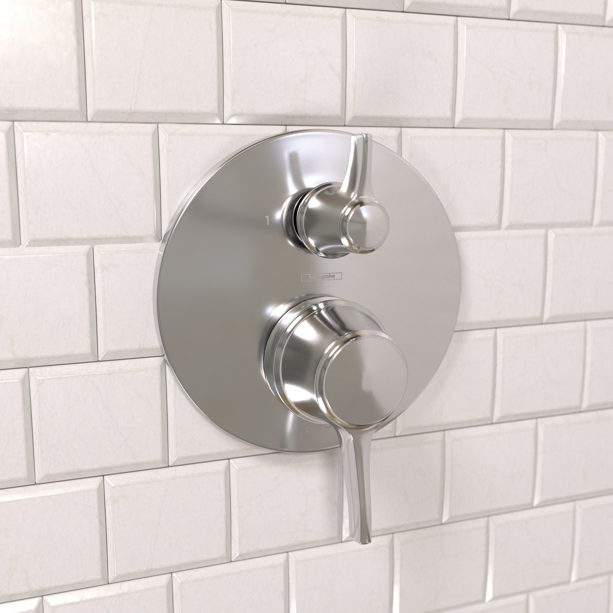 HANSGROHE 04449000 Ecostat Classic Pressure Balance Trim with Diverter, Round - Chrome