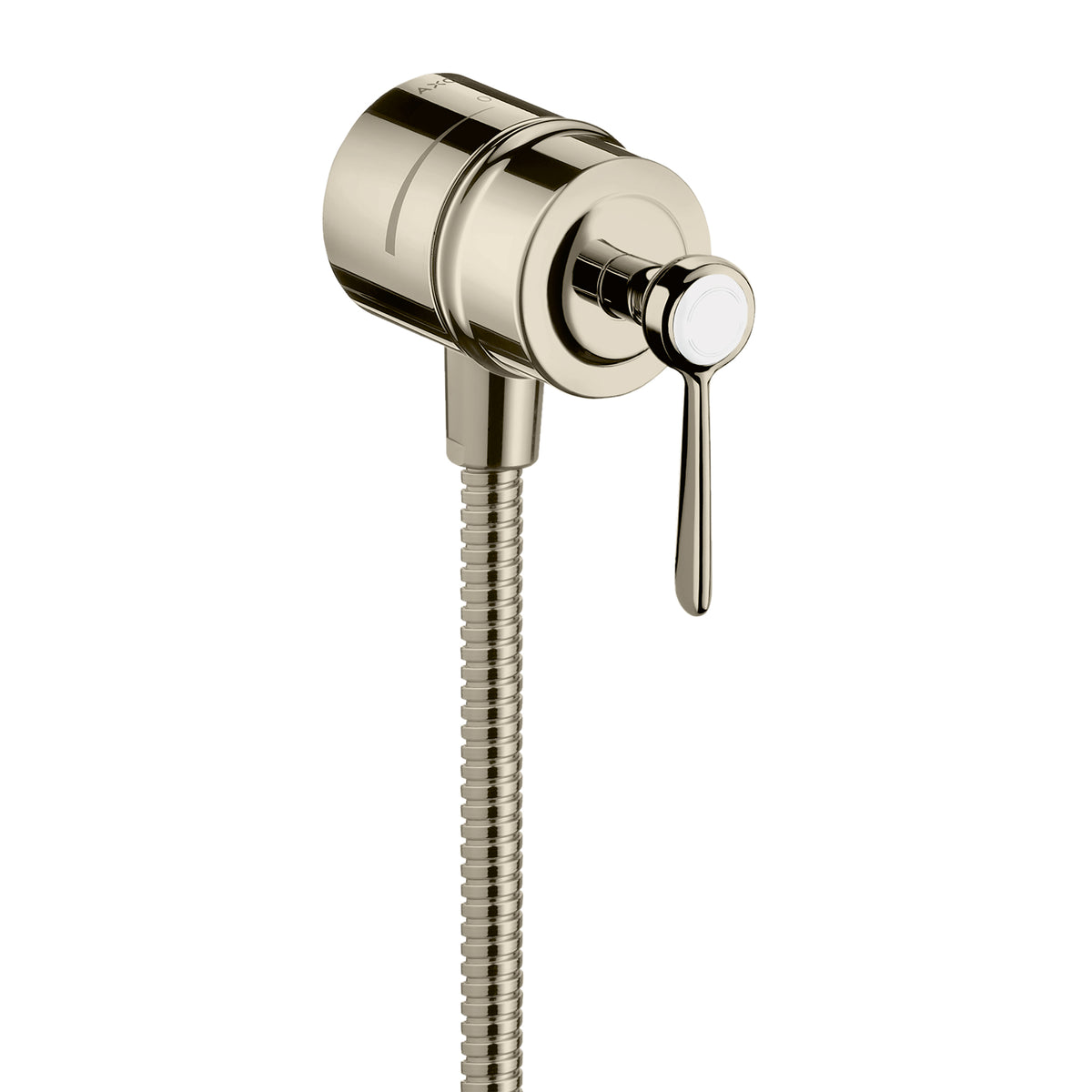 AXOR 16883831 Montreux Wall Outlet with Check Valves and Volume Control, Lever Handle - Polished Nickel