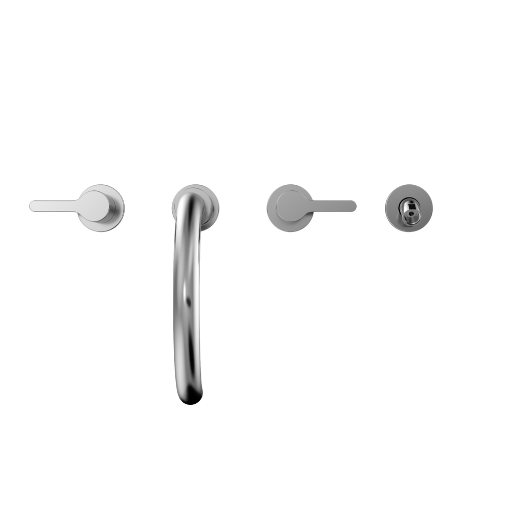 TOTO TBS01202U#CP Lb Two-Handle Deck-Mount Roman Tub Filler Trim With Handshower - Polished Chrome