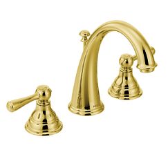 MOEN T6125P Kingsley Two-Handle High Arc Bathroom Faucet - Polished Brass