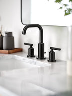 MOEN T6142BL Gibson Two-Handle High Arc Bathroom Faucet - Matte Black