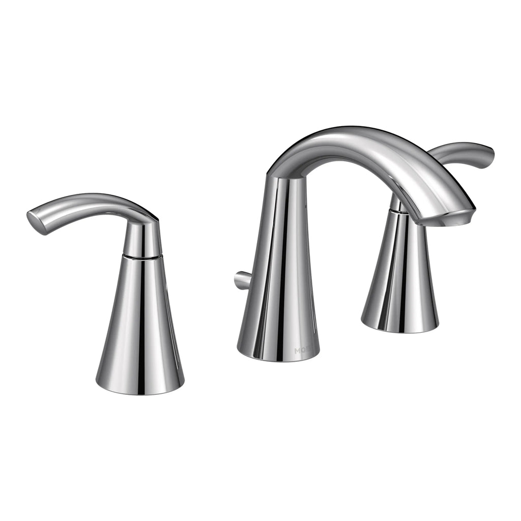 MOEN TV6173 Glyde Two-Handle Widespread Bathroom Sink Faucet - Chrome