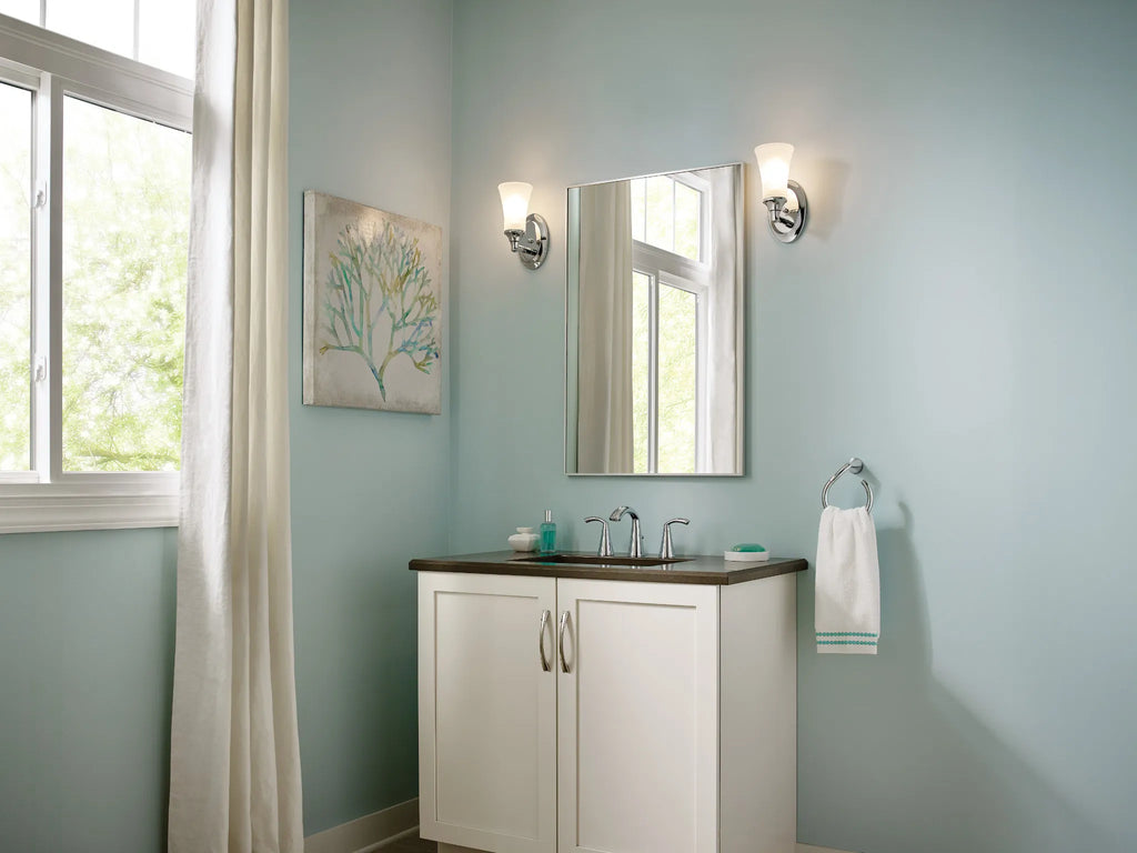 MOEN T6173BN Glyde Two-Handle High Arc Bathroom Faucet - Brushed Nickel