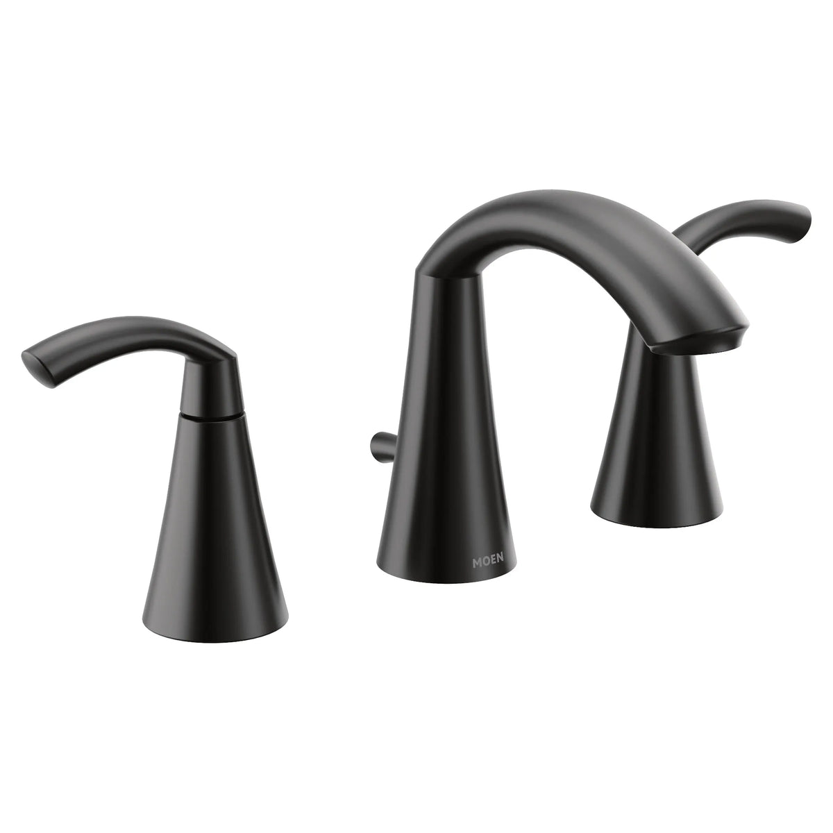 MOEN TV6173BL Glyde Two-Handle Widespread Bathroom Sink Faucet - Matte Black