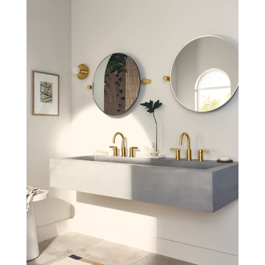 MOEN TV6222BG Cia Two-Handle High Arc Bathroom Faucet - Brushed Gold