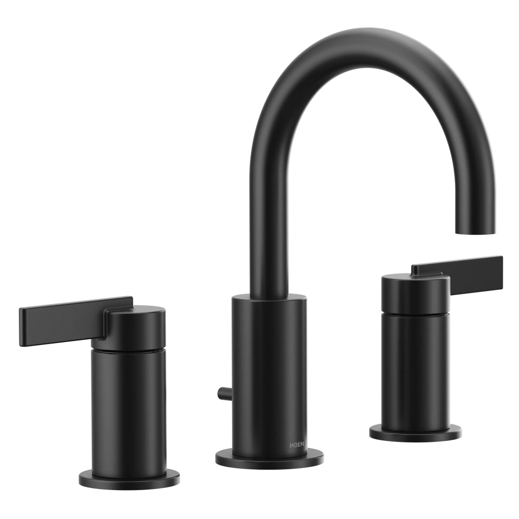 MOEN TV6222BL Cia Two-Handle High Arc Bathroom Faucet - Matte Black