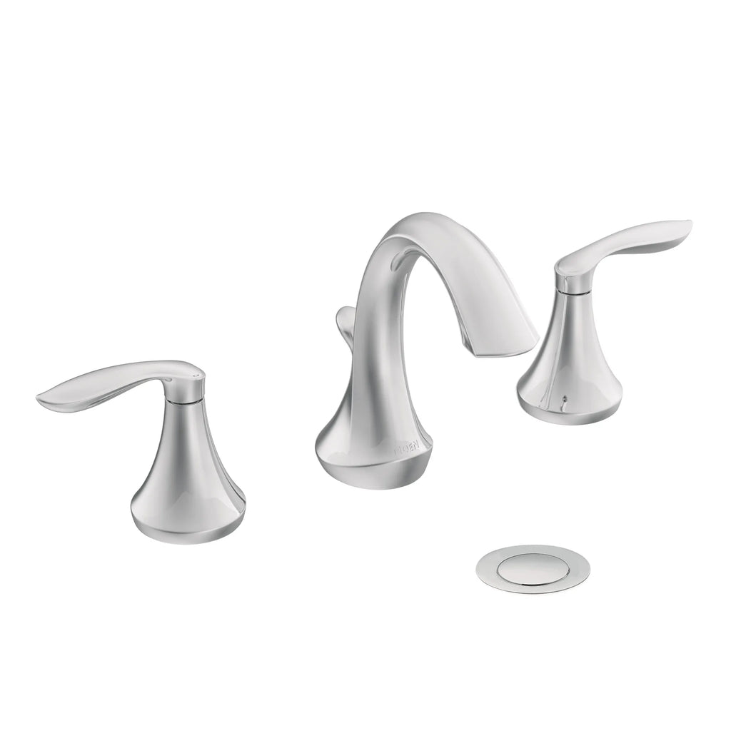 MOEN TV6420 Eva Two-Handle Widespread Bathroom Sink Faucet - Chrome