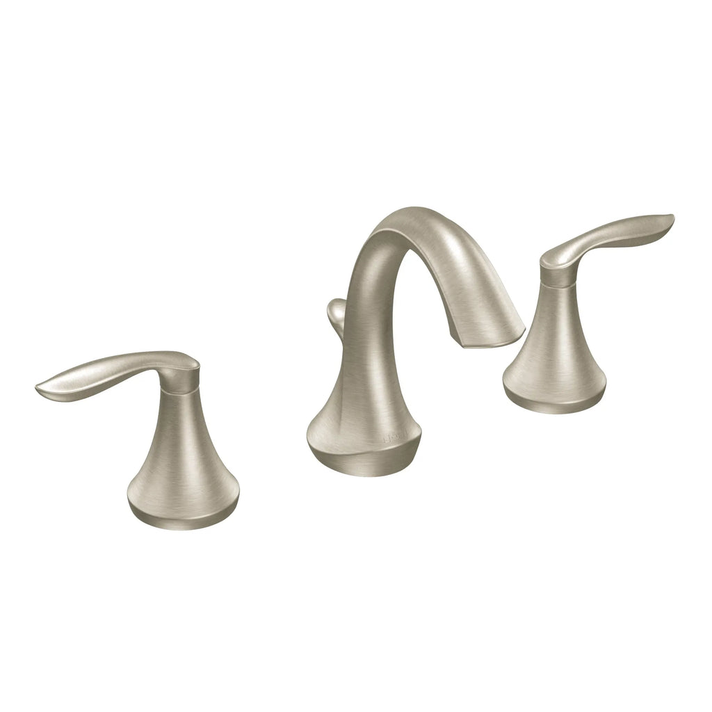 MOEN TV6420BN Eva Two-Handle Widespread Bathroom Sink Faucet - Brushed Nickel
