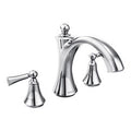 MOEN T653 Wynford Two-Handle Non-Diverter Roman Tub Faucet - Chrome
