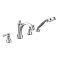 MOEN T654 Wynford Two-Handle Diverter Roman Tub Faucet Including Handheld Shower - Chrome
