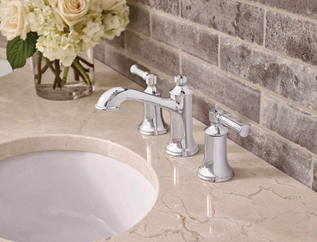 MOEN T6805 Dartmoor Two-Handle High Arc Bathroom Faucet - Chrome