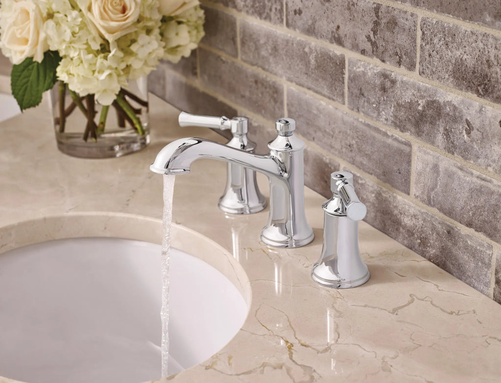 MOEN T6805 Dartmoor Two-Handle High Arc Bathroom Faucet - Chrome