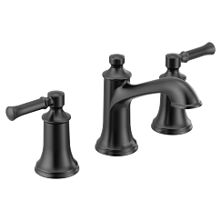 MOEN T6805BL Dartmoor Two-Handle High Arc Bathroom Faucet - Matte Black