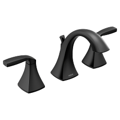 MOEN T6905BL Voss Two-Handle High Arc Bathroom Faucet - Matte Black