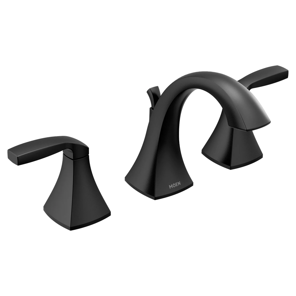 MOEN TV6905BL Voss Two-Handle High Arc Bathroom Faucet - Matte Black