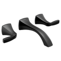 MOEN T6906BL Voss Two-Handle Wall Mount Bathroom Faucet - Matte Black