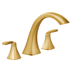 MOEN T693BG Voss Two-Handle High Arc Roman Tub Faucet - Brushed Gold