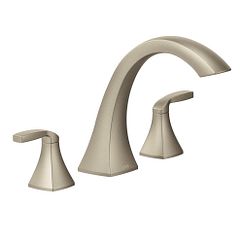MOEN T693BN Voss Two-Handle High Arc Roman Tub Faucet - Brushed Nickel