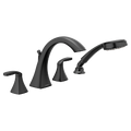 MOEN T694BL Voss Two-Handle High Arc Roman Tub Faucet Includes Hand Shower - Matte Black