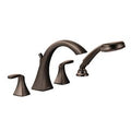 MOEN T694ORB Voss Two-Handle High Arc Roman Tub Faucet Including Handheld Shower - Oil Rubbed Bronze