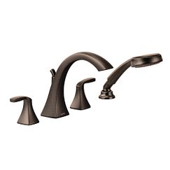 MOEN T694ORB Voss  Two-Handle Roman Tub Faucet Includes Hand Shower In Oil Rubbed Bronze