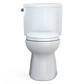 TOTO MS474124CEFG#01 Vespin II Two-Piece Elongated 1.28 GPF Universal Height Toilet with CEFIONTECT and SS124 SoftClose Seat , Cotton White