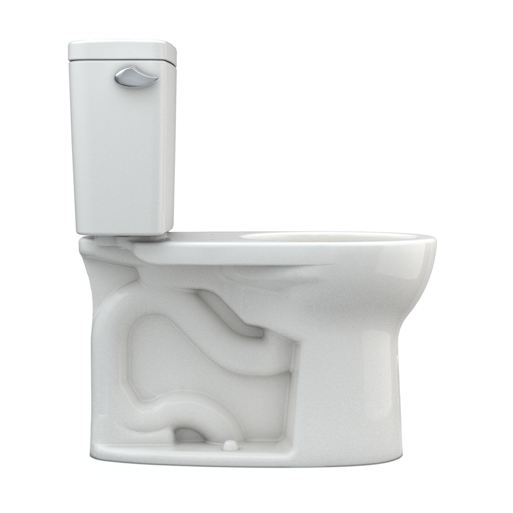 TOTO CST775CEFG#11 Drake Two-Piece Round 1.28 Gpf Universal Height Tornado Flush Toilet With Cefiontect - Colonial White