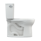 TOTO CST775CEFG#11 Drake Two-Piece Round 1.28 Gpf Universal Height Tornado Flush Toilet With Cefiontect - Colonial White