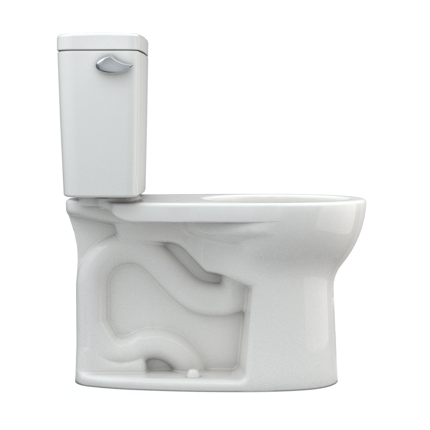 TOTO CST775CSFG#11 Drake Two-Piece Round 1.6 Gpf Universal Height Tornado Flush Toilet With Cefiontect - Colonial White