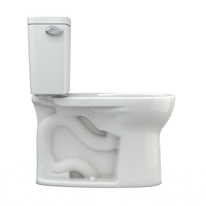TOTO CST775CSFG#11 Drake Two-Piece Round 1.6 Gpf Universal Height Tornado Flush Toilet With Cefiontect - Colonial White