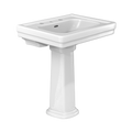 TOTO LPT530.8N#01 Promenade 27-1/2" X 22-1/4" Rectangular Pedestal Bathroom Sink For 8 Inch Center Faucets - Cotton White