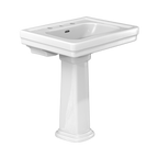 TOTO LPT530.8N#01 Promenade 27-1/2" X 22-1/4" Rectangular Pedestal Bathroom Sink For 8 Inch Center Faucets - Cotton White