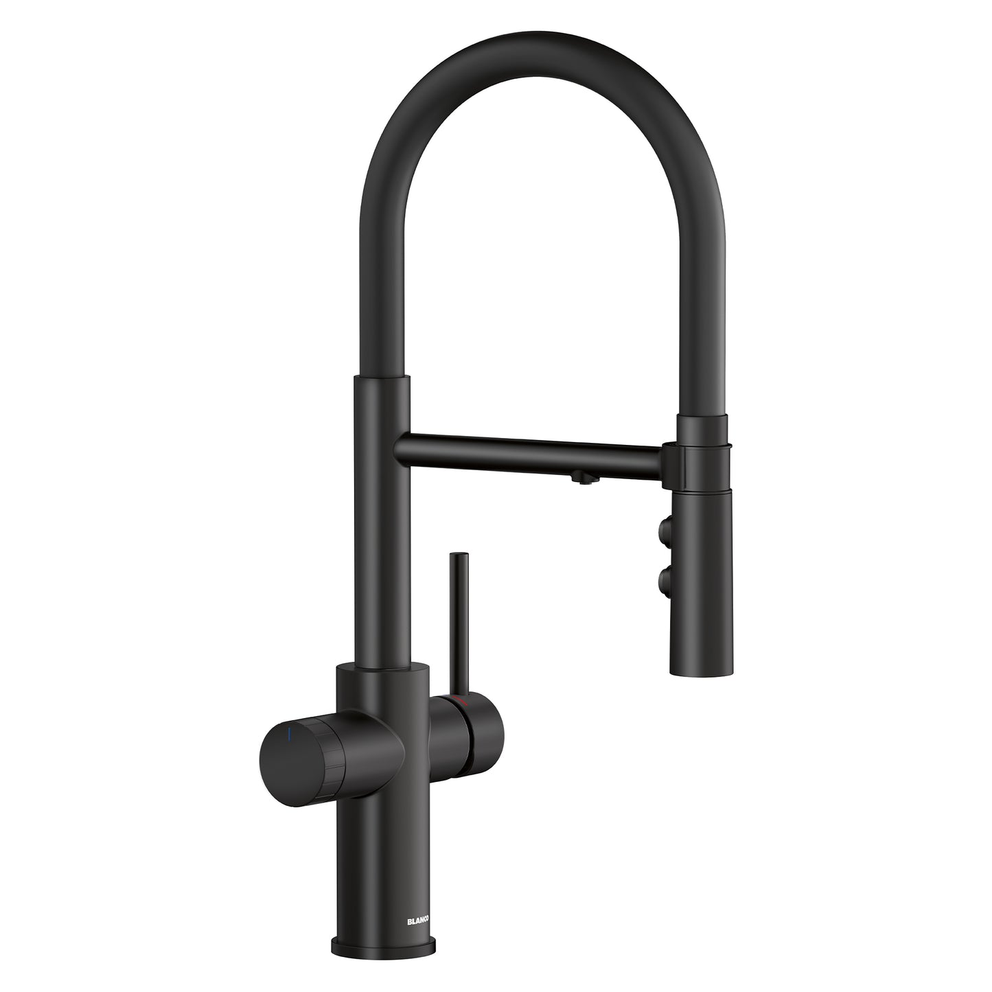 BLANCO 442992 Catris Catris Flexo Filter-Ready Semi-Pro Pull-Down Dual-Spray Kitchen Faucet - Matte Black in Matte Black