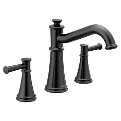 MOEN T9023BL Belfield Two-Handle Non Diverter Roman Tub Faucet - Matte Black