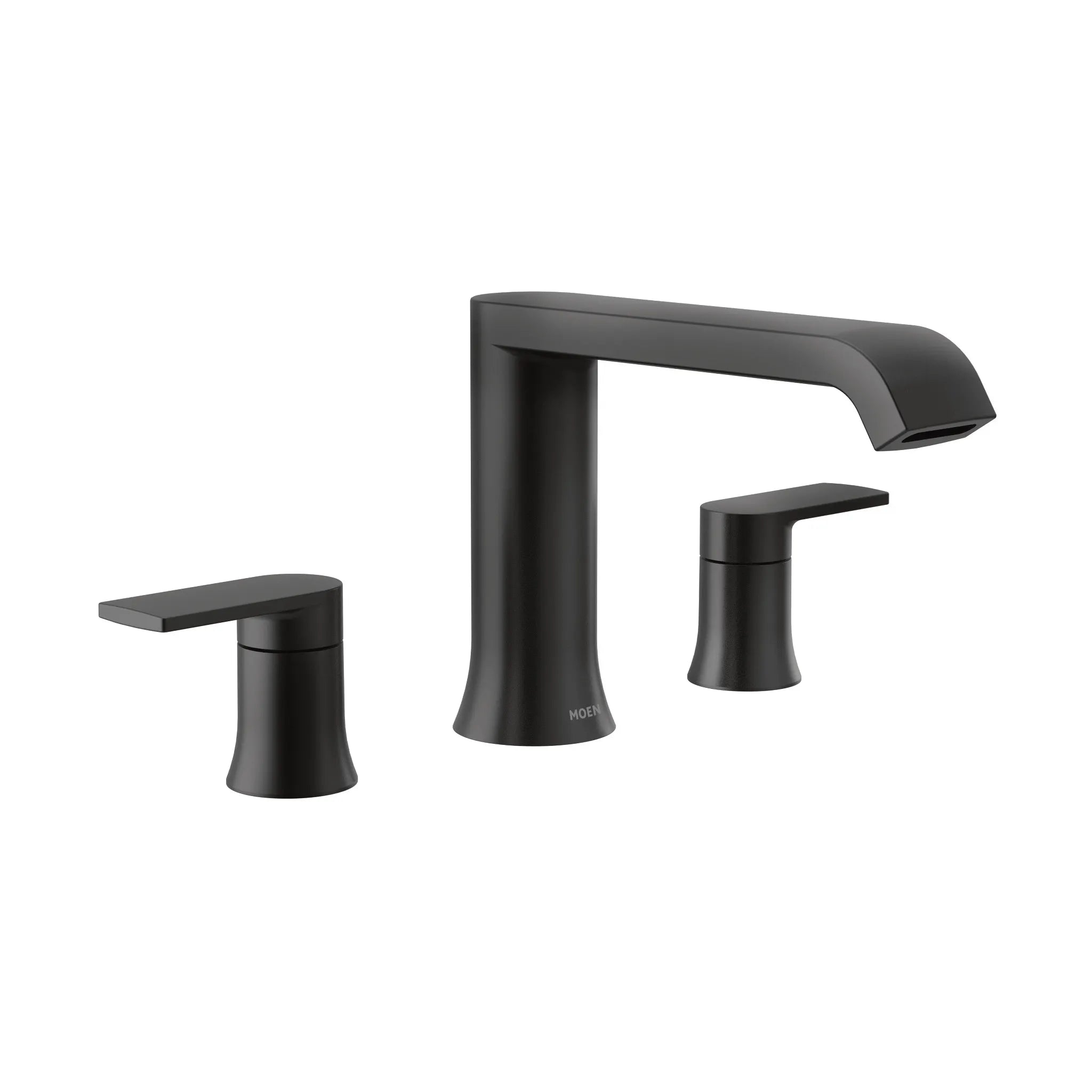 MOEN T908BL Genta Lx Two-Handle Low Arc Roman Tub Faucet - Matte Black